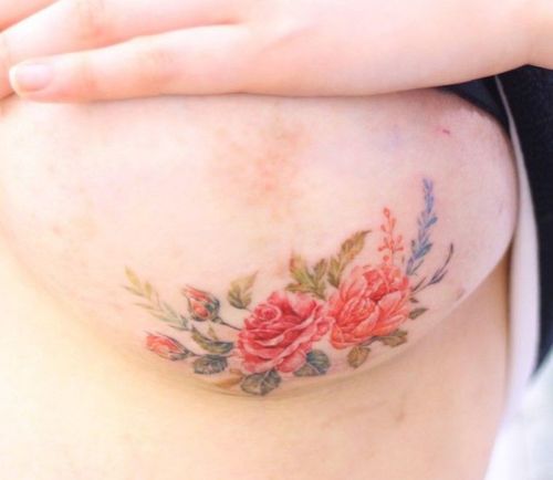 Floral tattoo festival tattoo breast tattoo underboob tattoo AL020   Amazonnl Beauty