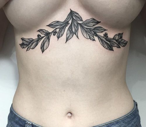 Underboob Tattoos  Sternum Tattoos Underboob Temporary Tattoos  Tagged  Bowknot neartattoos