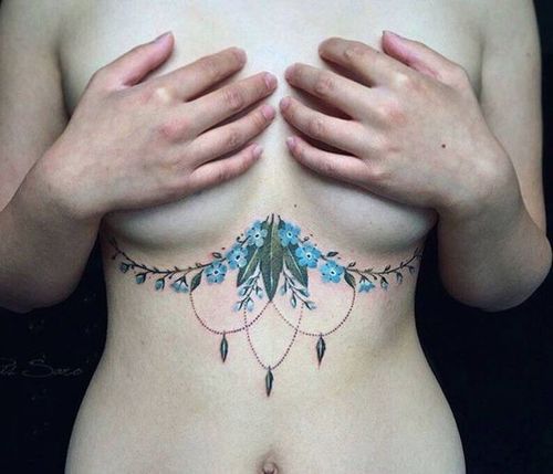 75+ Stunning Underboob Tattoo Designs For Women - 2023