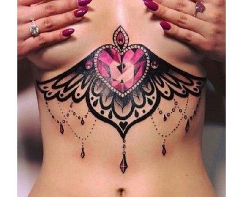 75+ Stunning Underboob Tattoo Designs For Women - 2023