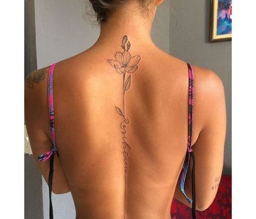 L.A Practice - twenty-one | Stylist tattoos, Neck tattoos women, Spine  tattoos for women