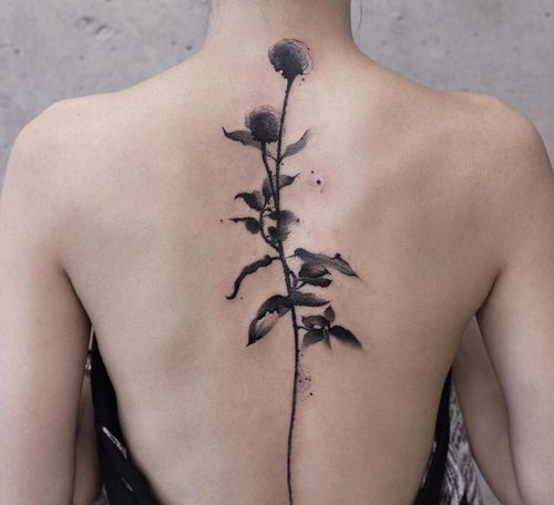 Learn 95 about flower back tattoo unmissable  indaotaonec