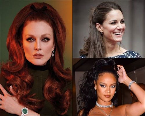 Julianne Moore, Kate Middleton and Rihanna Half-up, Hald-down hairstyle-08