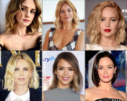 Emma Watson, Sienna Miller, Jennifer Lawrence, Charlize Theron, Jessica Alba and Emily Blunt Shoulder Grazing Bob-18