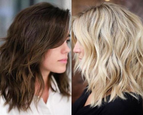 Shoulder length layered hair