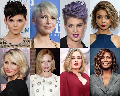 Celebrities with short hairstyles