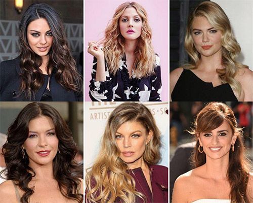 Celebrities with long hairstyles