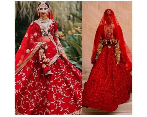 Pin by Divya S on bridal | Bridal outfits, Bridal party dresses, Bridal  lehenga red