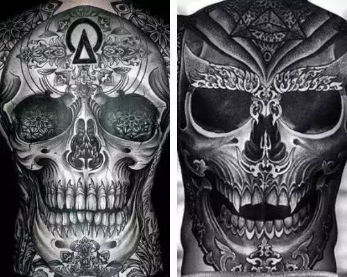 40 Skull Back Tattoo Designs For Men  Masculine Ink Ideas