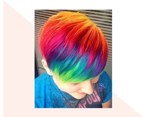 Short Rainbow Ombre