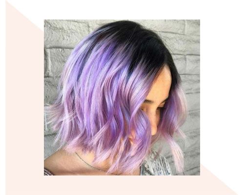 Short Lavender Ombre