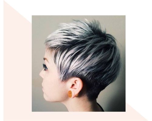 Grey Ombre Pixie Crop