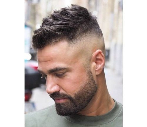 short faux hawk fade