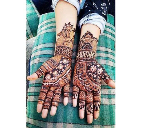 Heavy strip henna design - K4 Fashion