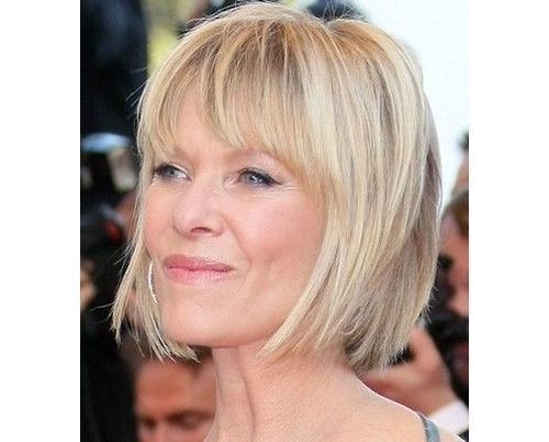 Bob_With_Bangs_Short_Hairstyle_For_Women_Over_50