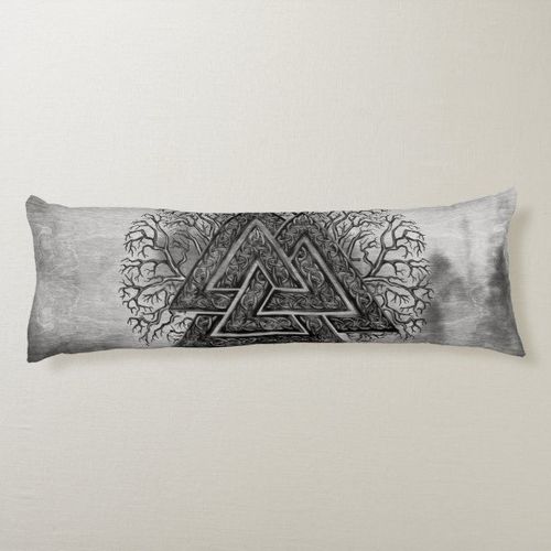 Valknut and Tree of Life Yggdrasil Body Pillow _ Zazzle_com