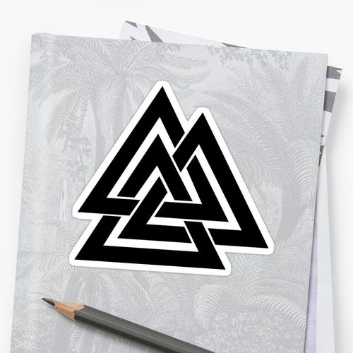 Valknut symbol Sticker by OldSchoolStore