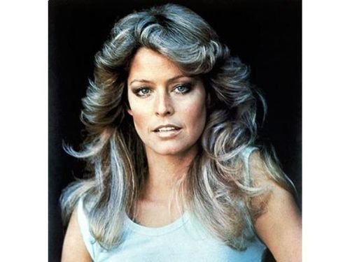 Image of Farrah Fawcett shag haircut with waves