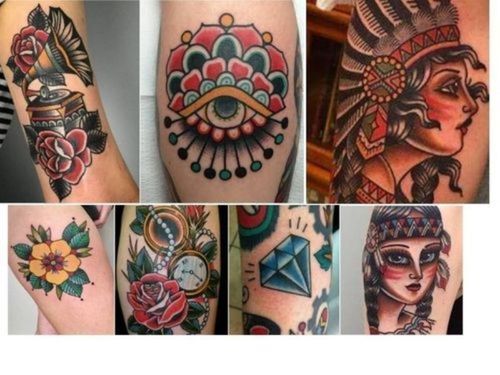 Classic Americana tattoo Color Palette