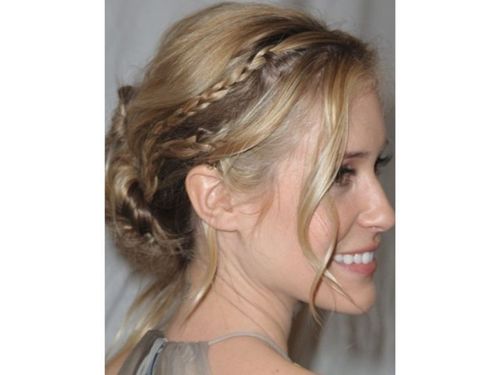 long braided hairdo