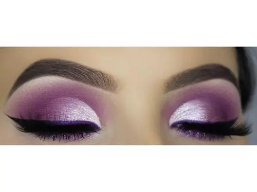 cut crease purple eyeshadow look