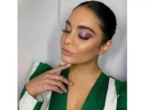 vanessa hudgens purple eyeshadow look