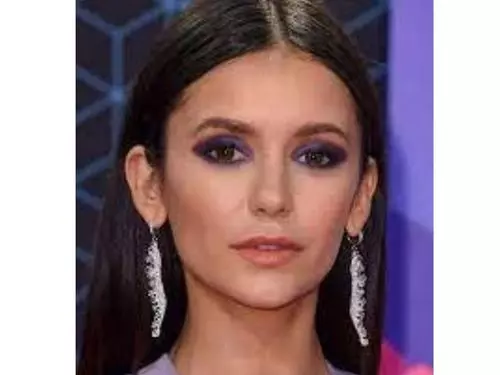 nina dobrev purple eyeshadow look