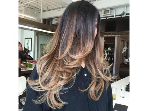 balayage em camadas longas