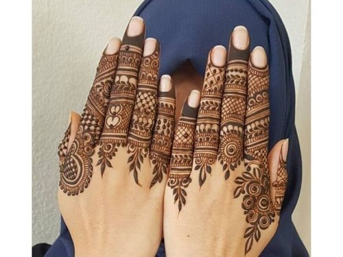 Finger mehndi designs idea for girls by Mehndi Design