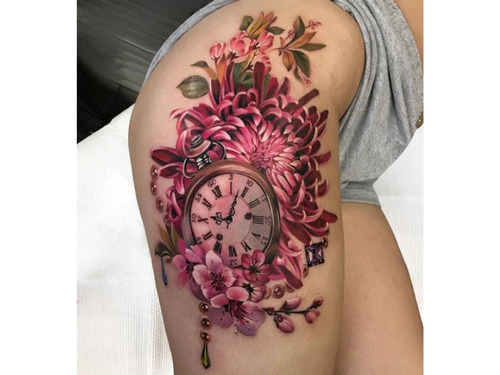 32 Beautiful Clock Tattoos For Girls