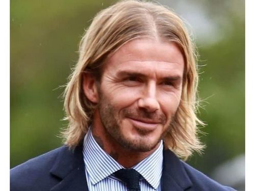 David Beckham long hair on Pinterest