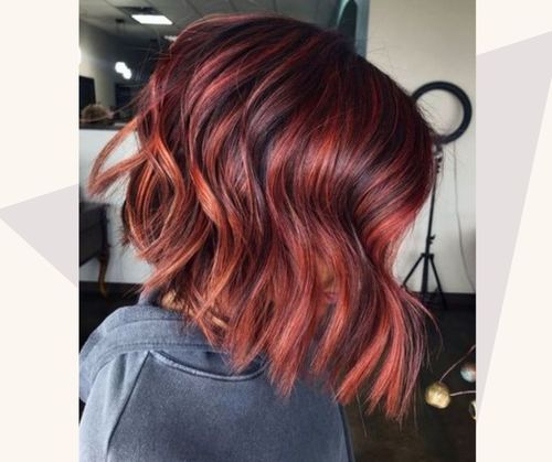 Red Balayage For Short Hair