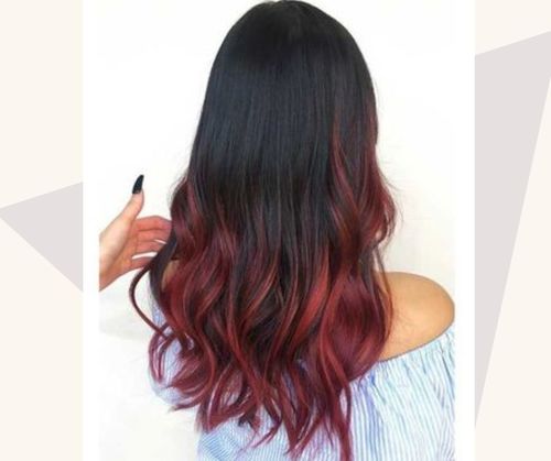 Balayage black to red Kate 1214  Hair Jungle