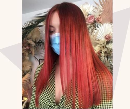 Red Balayage For Straight Hair