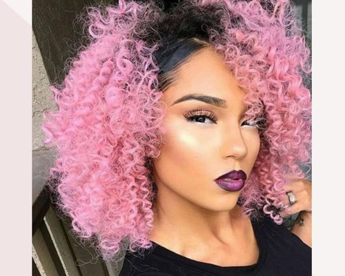 pink-colored-afro-hairstyle