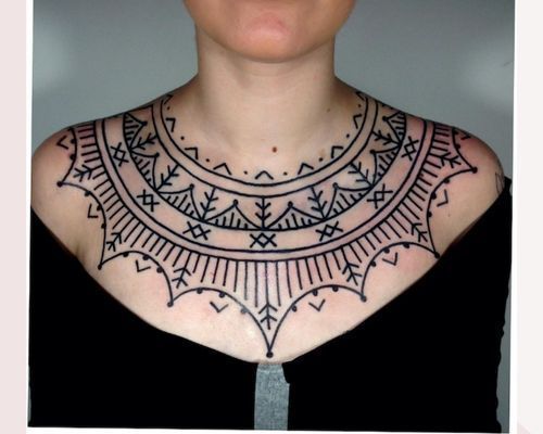 Majestic Tattoos on Chest For Females