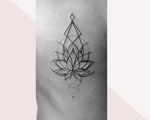 Glorious Lotus Breast Tattoo