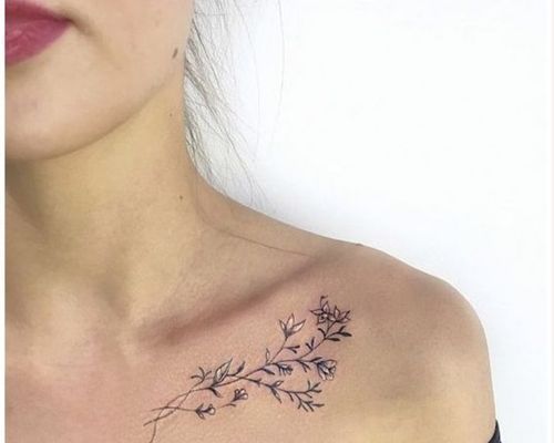 small flowers tattoo