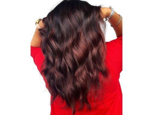 burgundy-balayage-highlights