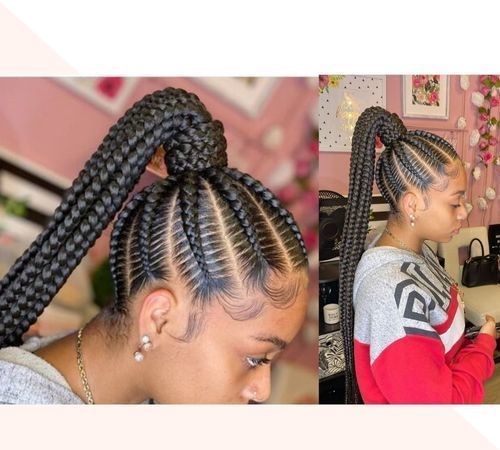 Cornrow-braid-ponytails