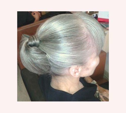 low-pony-short-hair-for-women-over-70