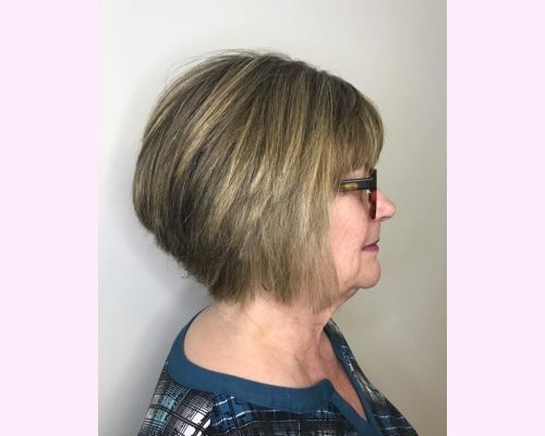highlighted-concave-bob-short-hairstyle-for-women-over-70