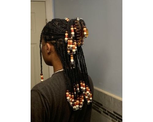 Beads on Halfup Braids