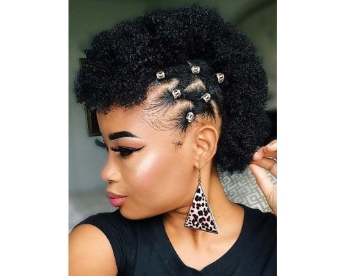 Faux Hawk with Beaded Braids