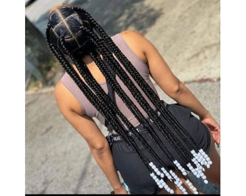 Beads on Straight-Back Braids