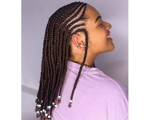 Beads on Scalp Braids