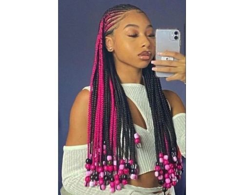 Beads on Peekaboo Braids