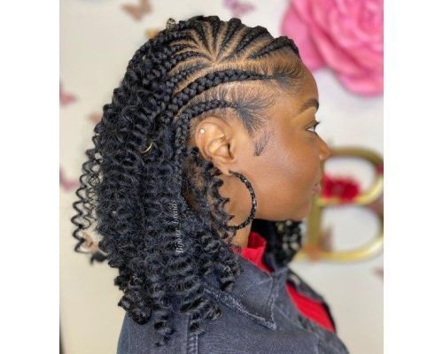 Cornrowed Side Bangs