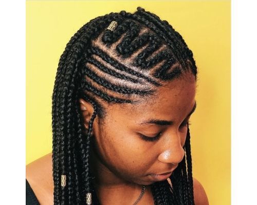 Zigzag Fulani Braids