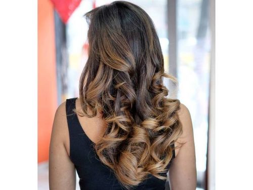 Barrel Curled Balayage